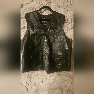 Black Leather Vest